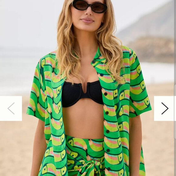 Farm Rio x Anthropologie Tucabacana Oversized Buttondown Shirt - Picture 2 of 10